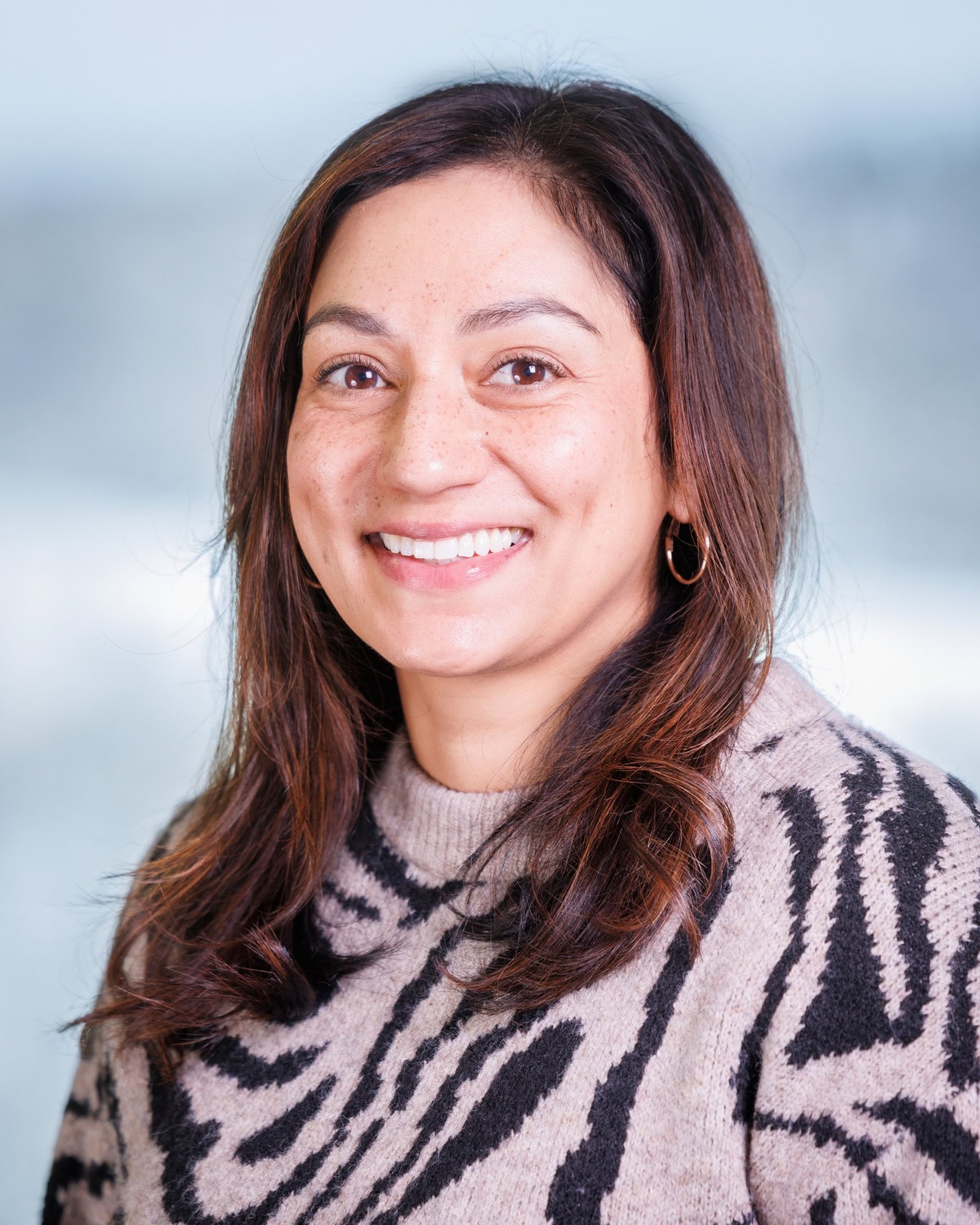 Alejandra Nann smiling at the camera