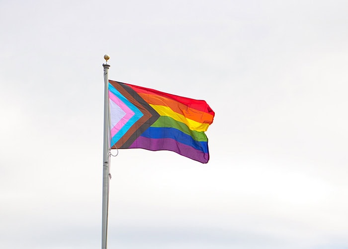 NVU Pride Progress Flag Vandalized