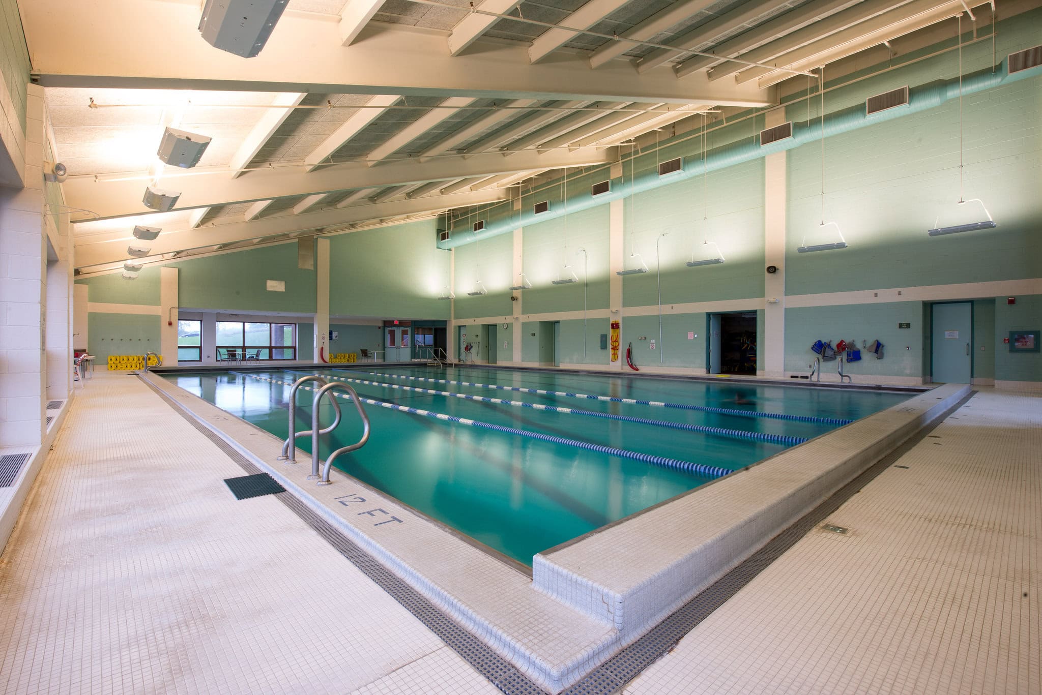 An indoor pool on the Vermont State Randolph campus.