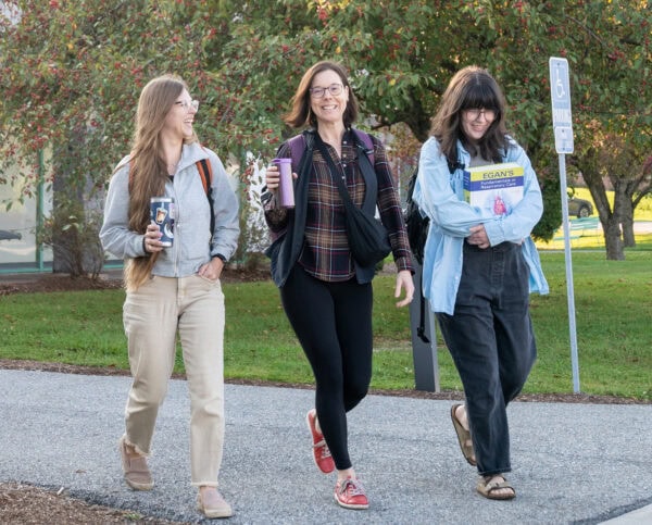 Three Respiratory Therapy students walking together