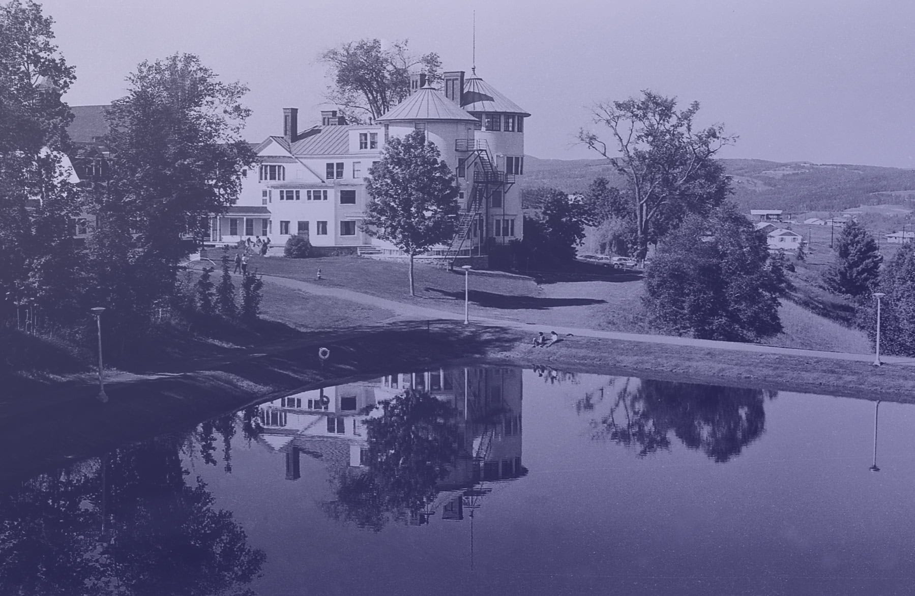 A historic photo of the Vail Manor